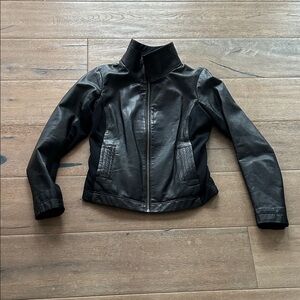 Athleta Black Leather Jacket